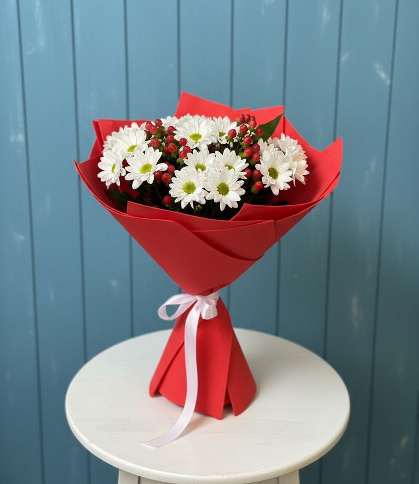 Букет цветов из: Хризантемы в Идрице