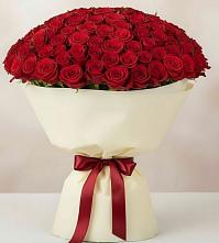 Букет 101 Красная роза Милано в Идрице