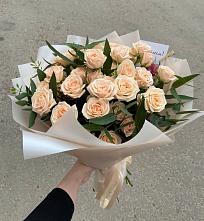 Букет Кремовые розы Латте в Идрице