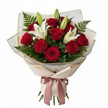 Букет цветов из:  Лилии и Розы #REPLACE_PRED# Идрице