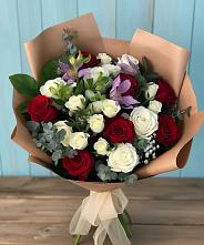 Букет цветов из:  Розы и Альстромерии в Идрице