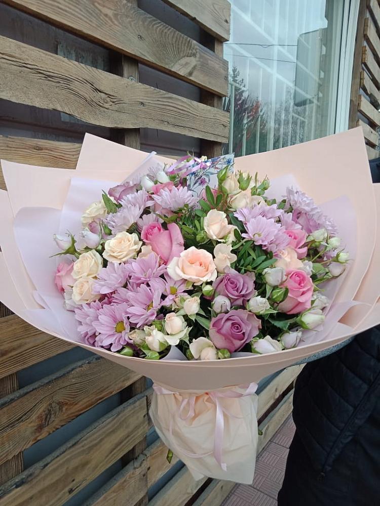 Букет цветов из: Розы и Хризантемы в Идрице