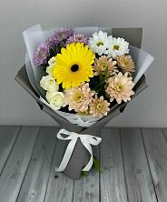 Букет цветов из:  Розы, Герберы и Хризантемы в Идрице