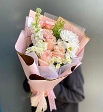 Букет цветов из:  Хризантемы и Розы в Идрице