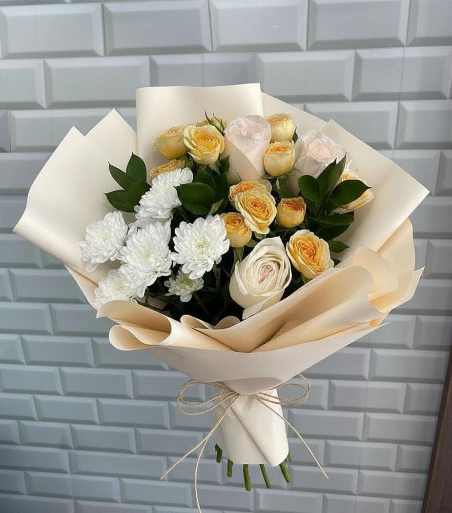 Букет цветов из: Розы и Хризантемы в Идрице
