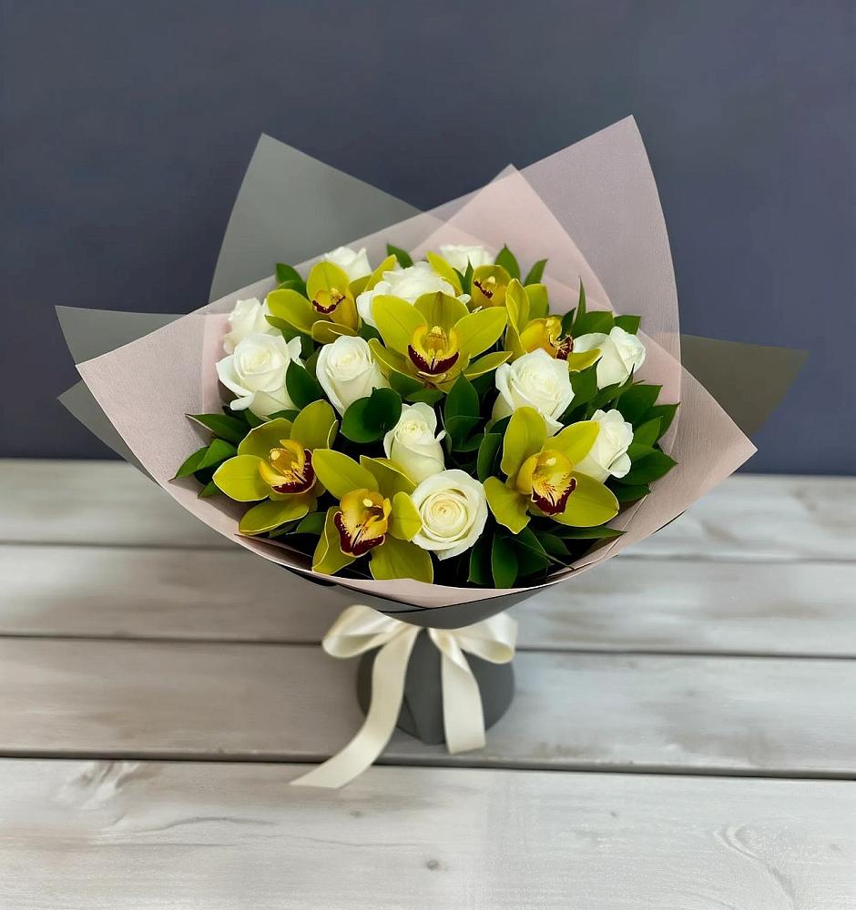 Букет цветов из: Орхидеи и Розы в Идрице