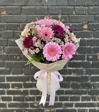Букет цветов из:  Герберы и Хризантемы в Идрице