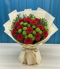 Букет цветов из:  Розы и Хризантемы в Идрице