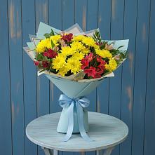 Букет цветов из:  Альстромерии и Хризантемы #REPLACE_PRED# Идрице